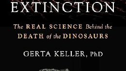 Last extincetion book cover with volcano and dinosaur