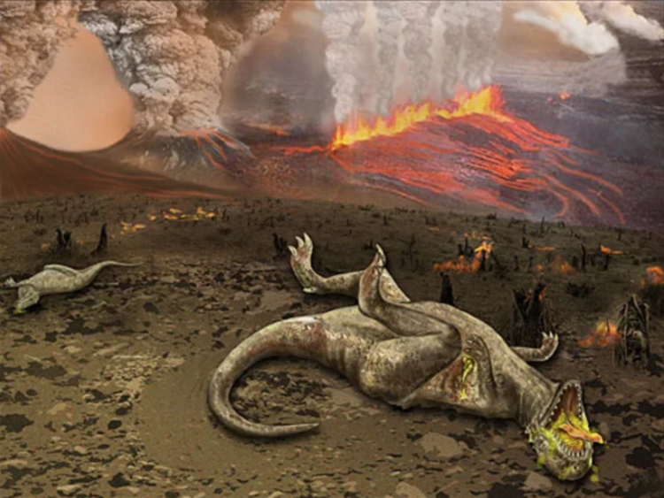 Dinosaur and volcanic activity