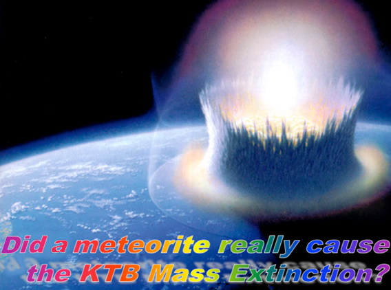 Illustration of meteorite hitting Earth with headline