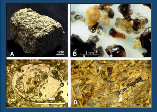 Appearance of the spherule layers is listed in the caption
