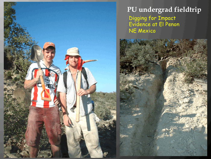 Undergraduates on the field ready to start sampling