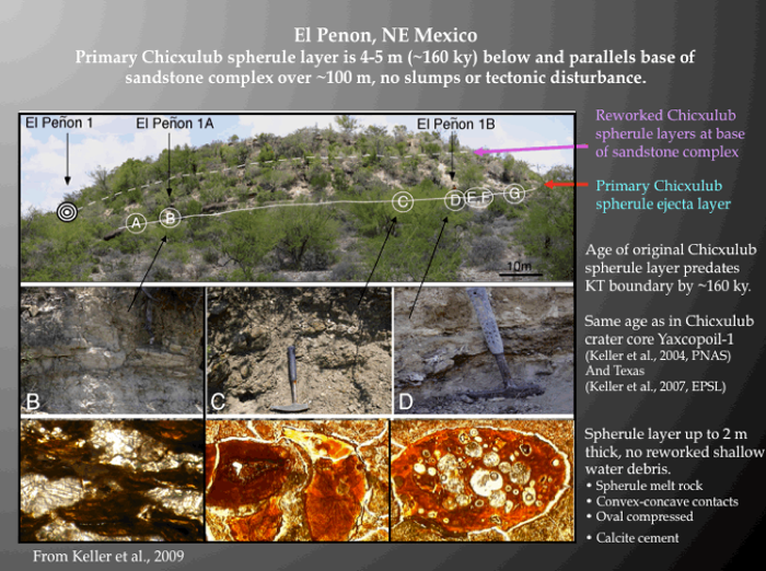 Mountain side in El Penon mapped on where to identify spherules
