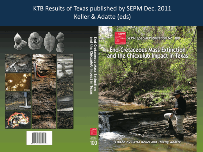 Back and Front SPEC magazine cover with end-Cretaceous mass extinction fossils from the Chicxulub impact in Brazos, Texas