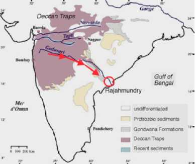 Map of Deccan lava flows